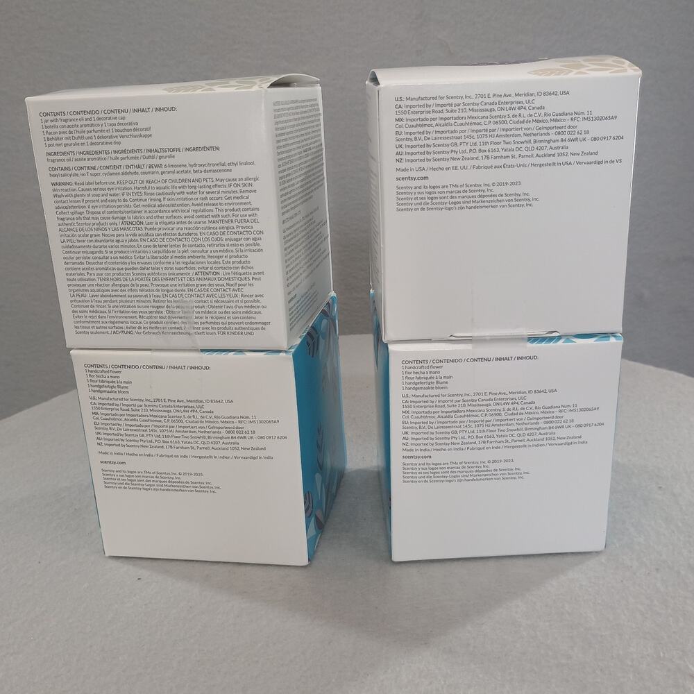 2- New In Box Scentsy Fragrance Flower Vanilla Bean buttercream & Amazon Rain - Picture 2 of 5
